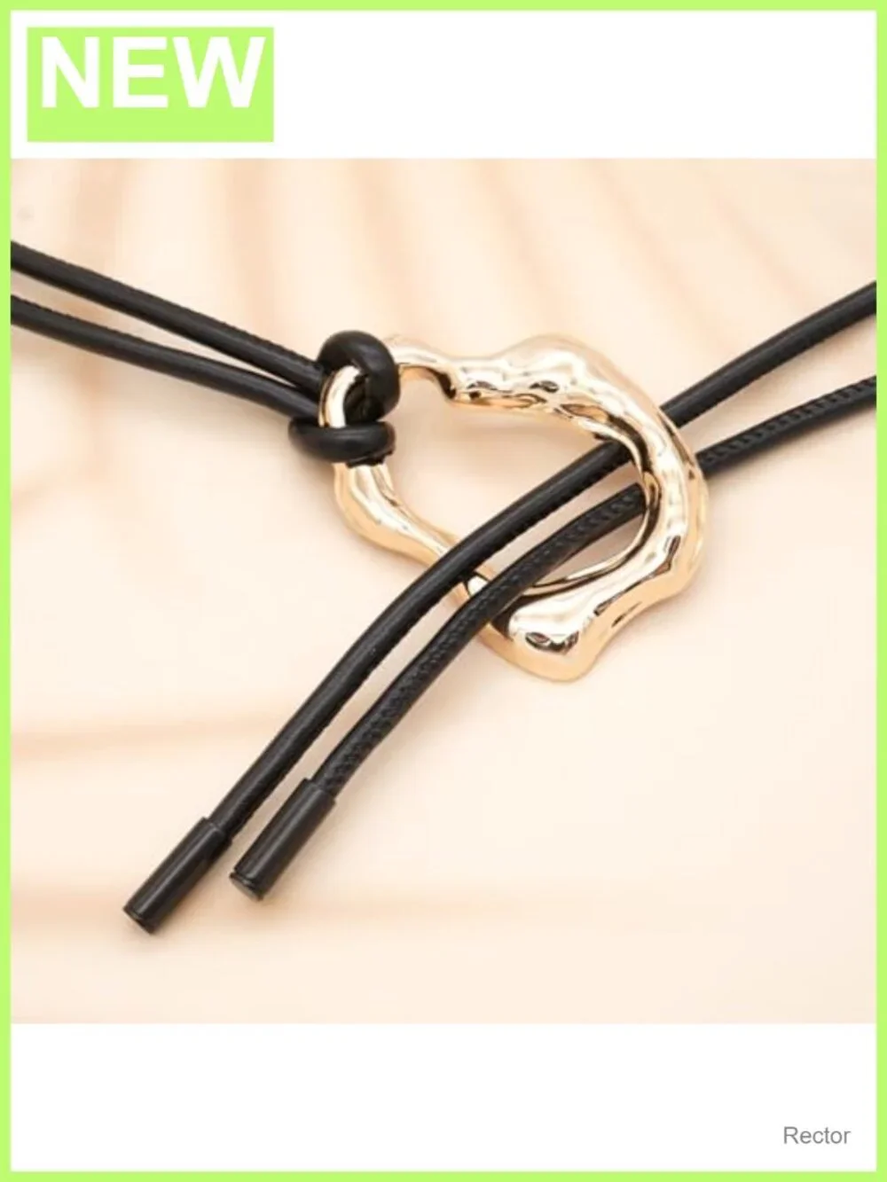 Skinny PU Leather Knotted Waist Belt with Gold Buckle for Dresses